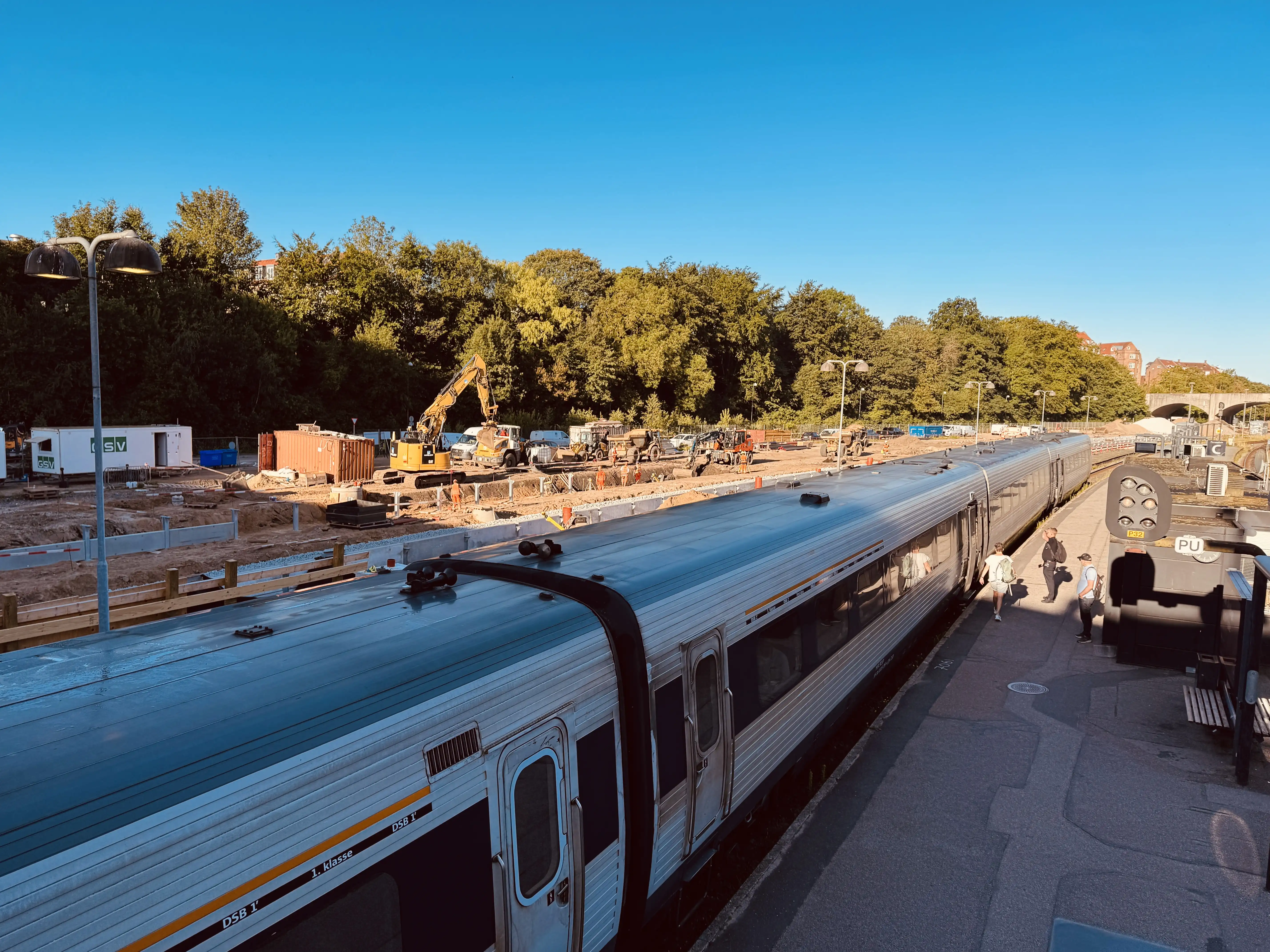 Billede af det store sporarbejde på Aarhus Hovedbanegård.