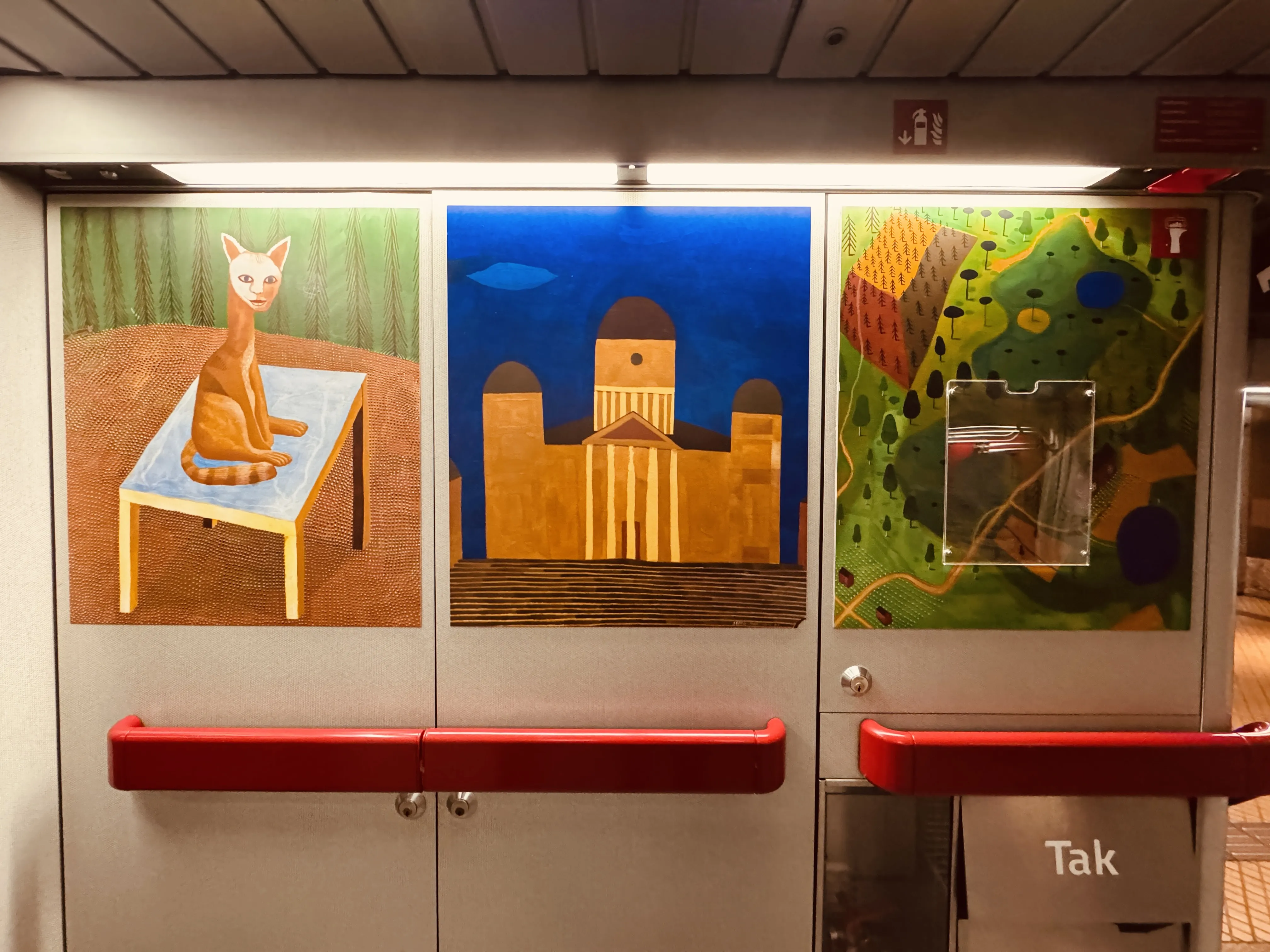 Billede af udsmykningen af DSB ER 2008.