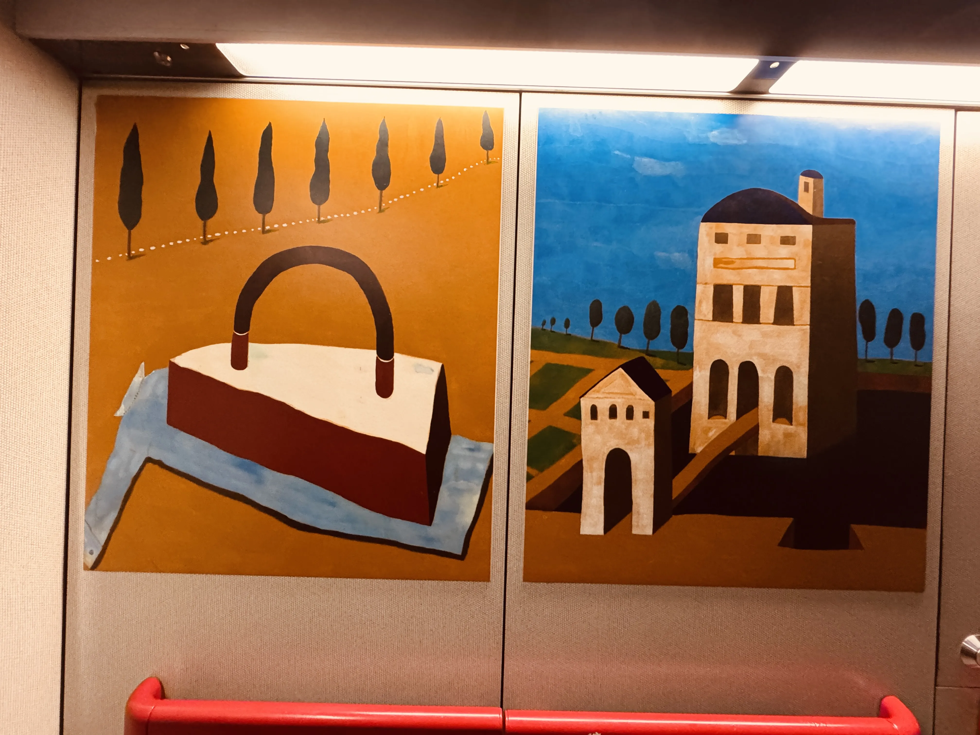 Billede af udsmykningen af DSB ER 2008.