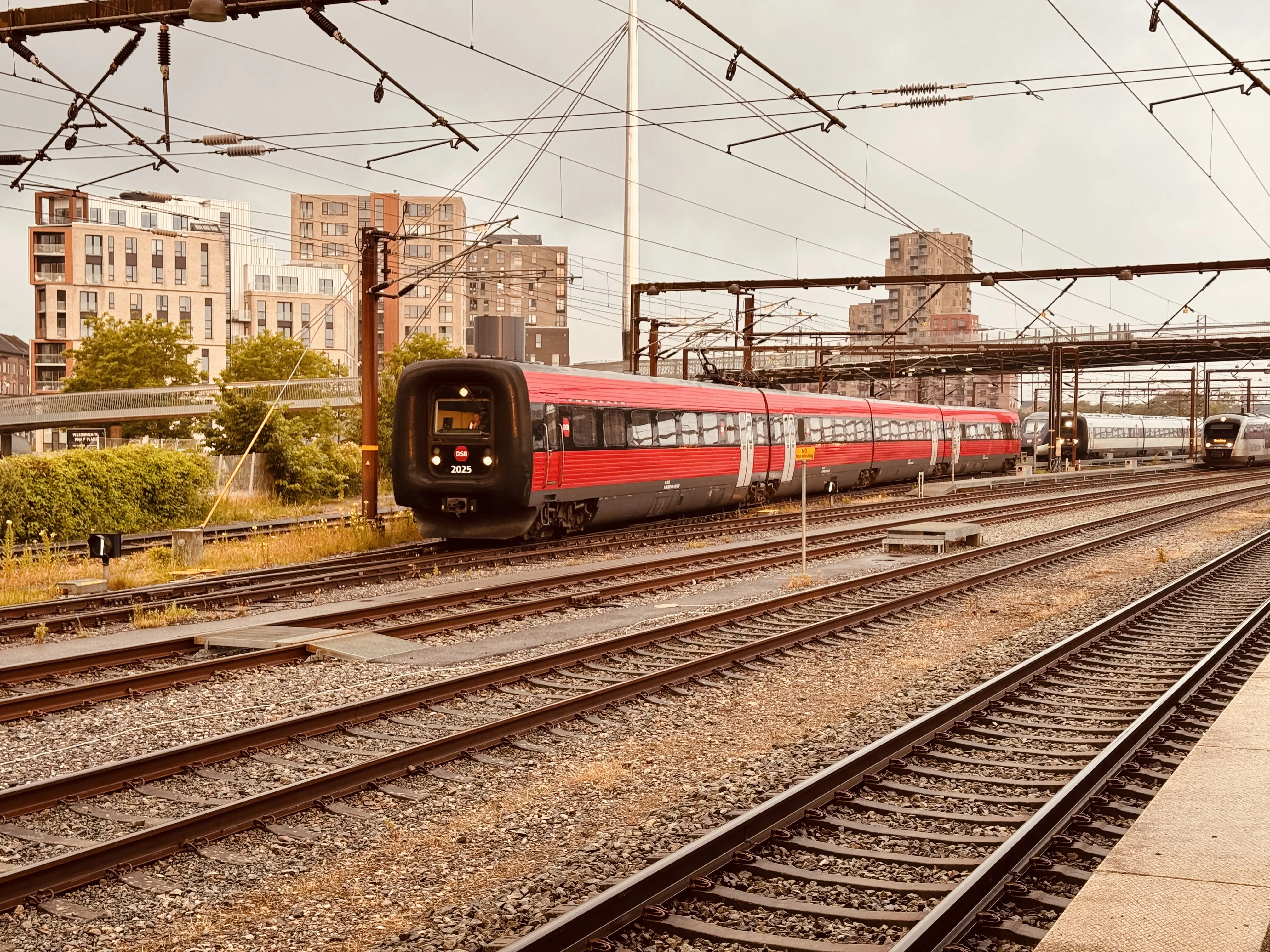 Billede af DSB ER 2025 fotograferet ud for Odense Banegård Center.