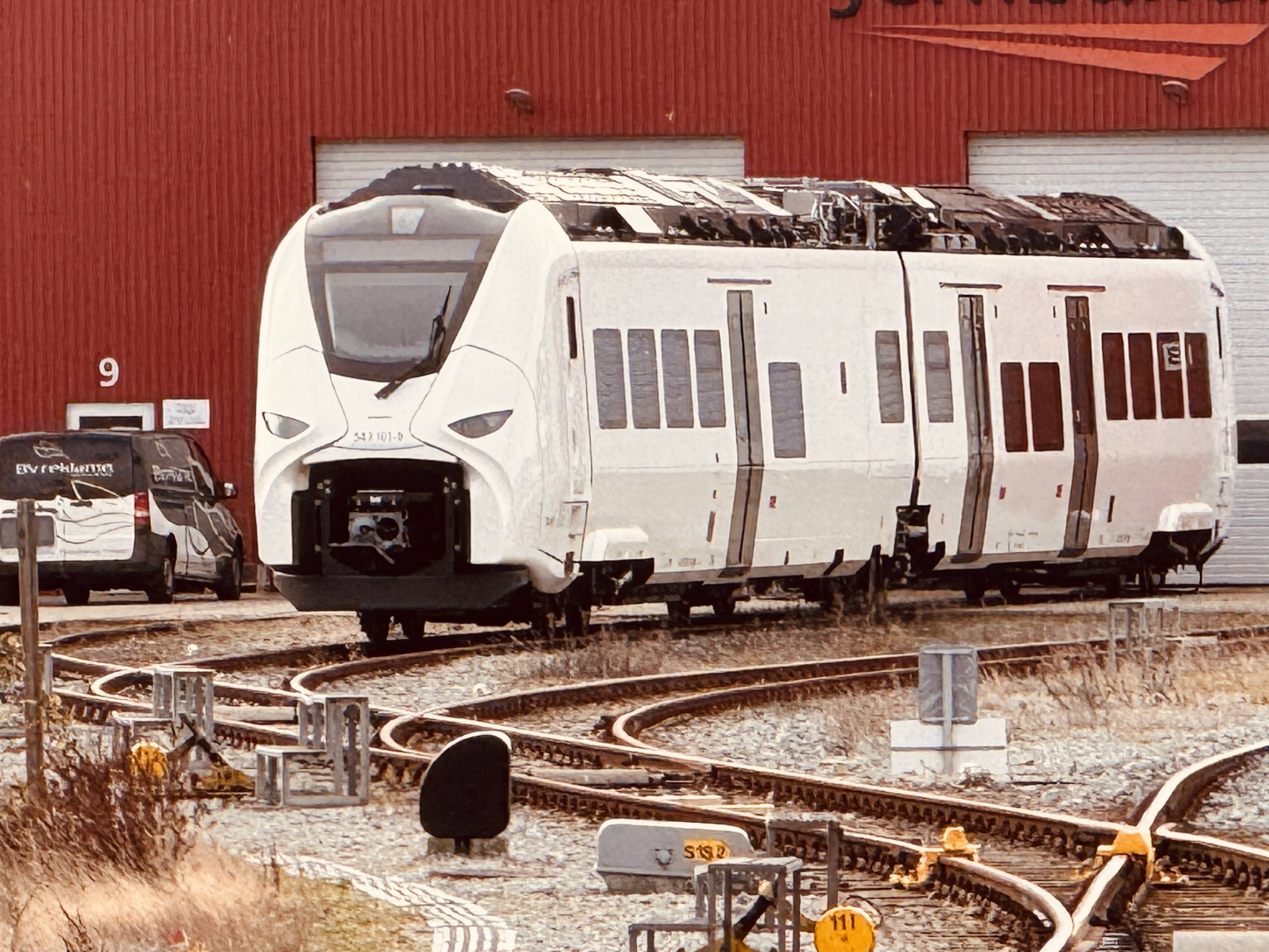 Billede af MJB 10 fotograferet ud for Lemvig Station.